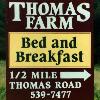 Thomas Farm Bed & Breakfast sign - Ithaca, NY