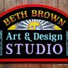 Beth Brown Art & Design Studio sign - Rochester, NY